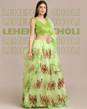 Floral Embroidered Lehenga Choli Set with Dupatta