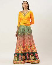 Ethnic Motifs Printed Semi-Stitched Lehenga & Unstitched