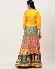 Ethnic Motifs Printed Semi-Stitched Lehenga & Unstitched